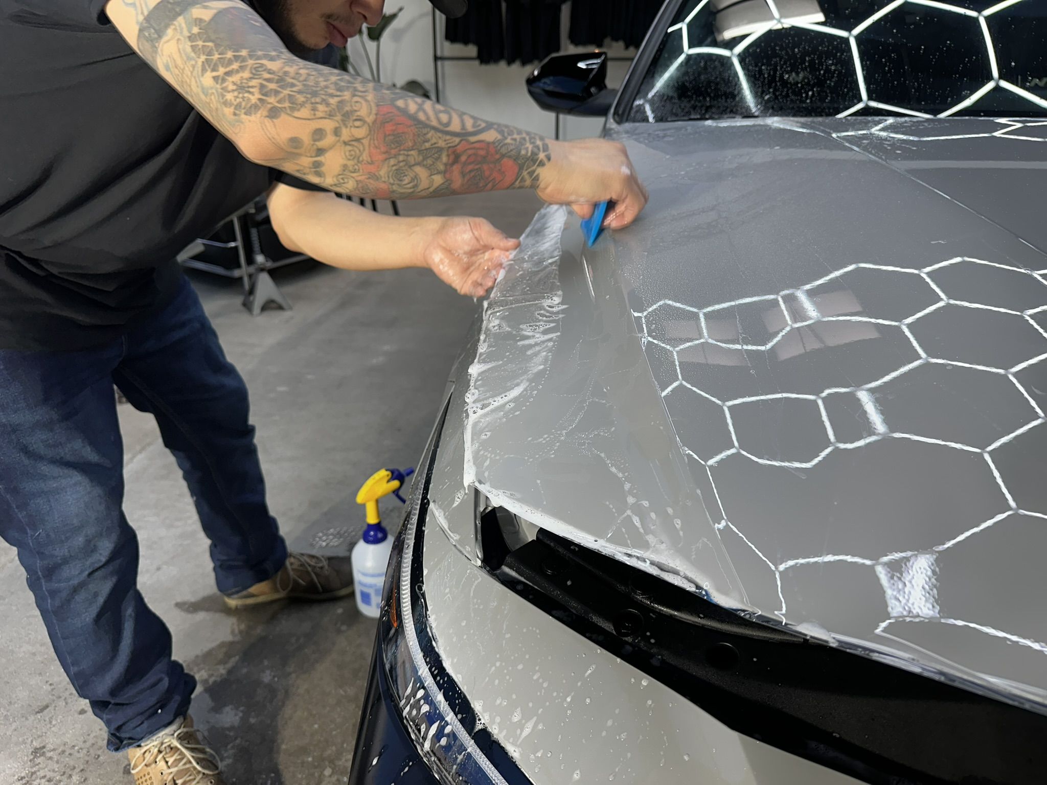Vehicle getting Paint protection film at Detail Lounge in Tucson, AZ