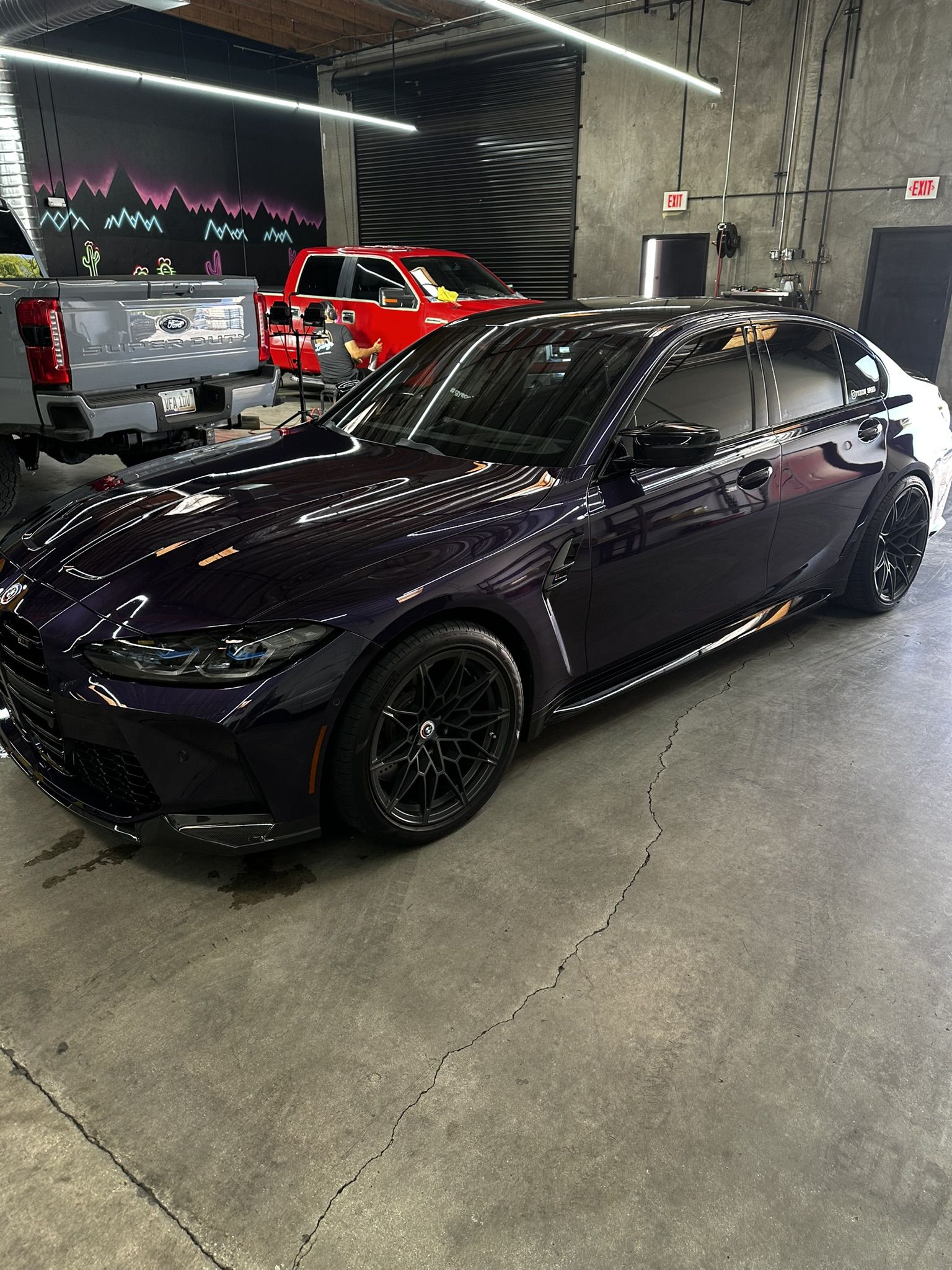 Ceramic coating purple BMW Tucson
